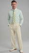 Mens Wide Leg Pants Classic Fit Pleated Pants in Color "Cream" 20.5 inch bottom Pants come lined to the knee.