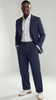 Mens Wide Leg Pants Classic Fit Pleated Pants in Color "Navy" 20.5 inch bottom Pants come lined to the knee.