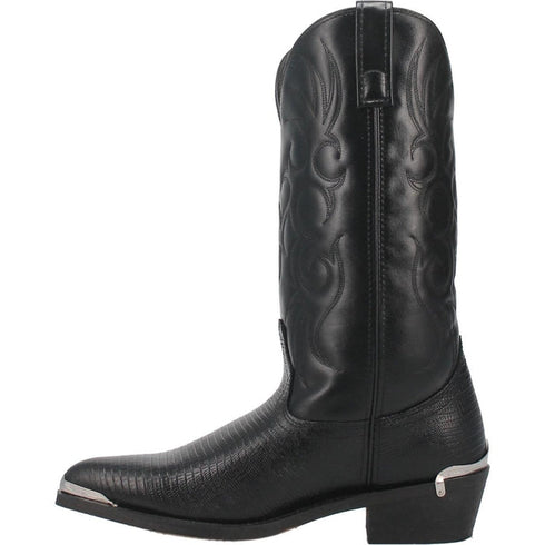 Laredo Men's Atlanta Lizard Print Leather J-Toe Boots - Peanut