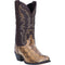 Laredo Men's Monty Snake Print Leather J-Toe Boots - Tan