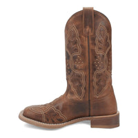 Laredo Women's Dionne Broad Square Toe Leather Boots - Brown 5972