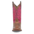 Laredo Women's Faye Broad Square Toe Leather Boots - Brown / Pink 3117