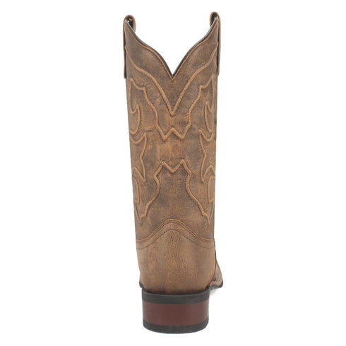 Laredo Women's Megan Broad Square Toe Leather Boots - Tan 3119
