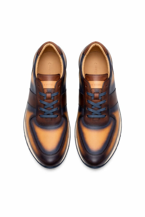 Latini Multi-tone  Sneaker Blue/Multi By Mezlan Made In Spain Brand