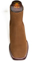 Los Altos Men's Boot Wide Square Toe Nobuck Chedron Leather Sole - Nobuck Chedron