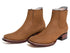 Los Altos Men's Boot Wide Square Toe Nobuck Chedron Leather Sole - Nobuck Chedron