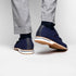 Zelli Legerra Suede Goatskin Double Monkstrap Shoes in Navy