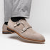 Zelli Legerra Double Monkstrap in Sand Suede Goatskin