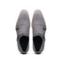 Zelli Legerra Contemporary Goat Suede Monk Strap Shoes in Grey