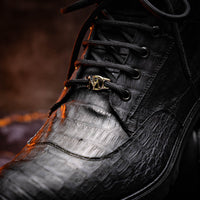 Marco Di Milano Leoni Oil Black Leather Dress Shoe