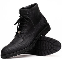 Marco Di Milano Leoni Oil Black Leather Dress Shoe