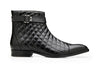 Belvedere Libero Black Genuine Ostrich Leather Shoe