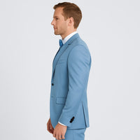 Light Blue Satin Tuxedo Set – 4-Piece Formal Look for Weddings & Proms