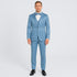 Light Blue Satin Tuxedo Set – 4-Piece Formal Look for Weddings & Proms
