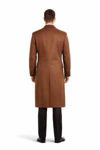 Men's Vicuna - Light Brown Coat - 100% Wool Vicuna - Light Brown Overcoat - Mens Topcoat