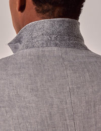 Mens Linen Suit For Beach Wedding - Summer Suit in Light Grey