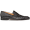 Mezlan Lisbon Ostrich Quill Penny Loafers Black (4561-S)