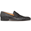 Mezlan Lisbon Ostrich Quill Penny Loafers Black (4561-S)