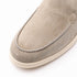 Zelli Livorno Sueded Italian Goatskin Casual Slip-On Loafer in Bone