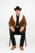 Long Sheepskin Brown Western Jacket