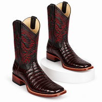 Caiman Square Toe Boots