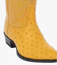 Los Altos Men's Buttercup Genuine Full Quill Ostrich Boots