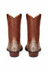 Los Altos Men's Cognac Genuine Python Snakeskin Snip Toe Boots