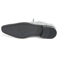 Los Altos Men's Gray  Crocodile Shoes Gator Shoes
