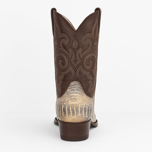 Los Altos Men's Natural Ostrich Leg Boots