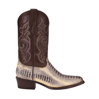 Los Altos Men's Natural Ostrich Leg Boots