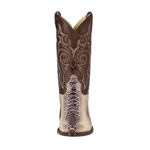 Los Altos Men's Natural Ostrich Leg Boots