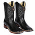Ostrich Leg Square Toe Cowboy Boots