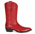 Mens Red Eel Cowboy Boots J-Toe