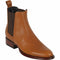 Los Altos Men's Round Toe Leather Short Boots - Honey 50B2151