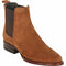 Los Altos Men's Round Toe Suede Leather Short Boots - Cognac 69B6603