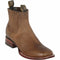 Los Altos Men's Wide Square Toe Rage Leather Short Boots - Honey 82B9951