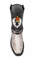 Los Altos Natural & Black Python Biker Boots