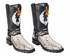 Los Altos Natural & Black Python Biker Boots