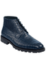 Navy Genuine Caiman Crocodile Belly Ankle Los Altos Boot