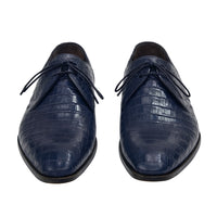 Los Altos Navy Genuine Caiman Belly Lace Up