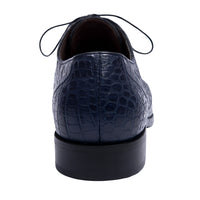 Los Altos Navy Genuine Caiman Belly Lace Up