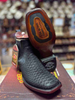 Los Altos Python Matte Exotic Ankle Boots Black