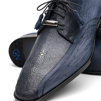 Marco Di Milano Lucca Navy Ostrich & Stingray Shoes