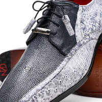 Marco Di Milano Lucca Newspaper Ostrich & Stingray Shoes