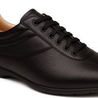 Mens Mezlan Luka Calf & Deerskin Sneaker in Black