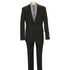 Carlo Lusso Black Two-button Poly Blend Suit