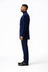 Velvet Long Coat - Velvet Car coat - Navy Coat $199