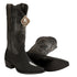 Men's King Exotic Snip Toe Stingray Boots Single Stone Handmade Black (494R1205)