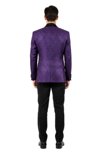 Alberto Nardoni Purple Notch Lapel Floral Sportcoat
