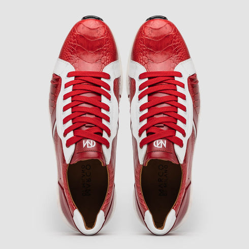 Marco Di Milano Lyon Ostrich Leg & Calfskin Sneakers